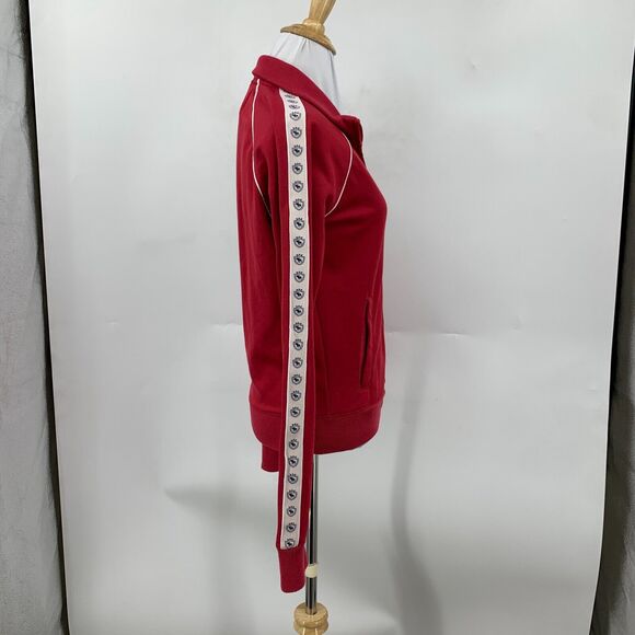 Vintage Abercrombie & Fitch Track Jacket Womens M Medium A&F Sleeve Logo Zip Up - Picture 8 of 14